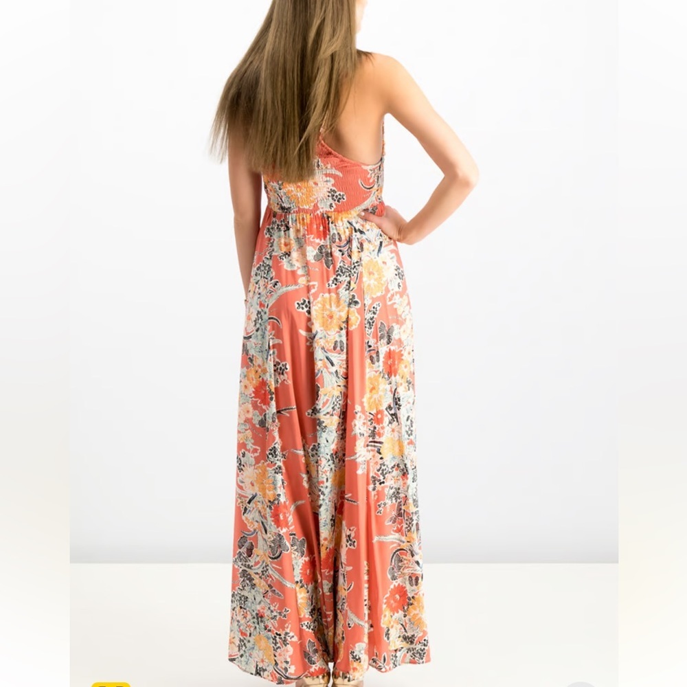 Free People Intimately Through The Vine Maxi Dress Combo Sz L Floral Crunch - Picture 4 of 16